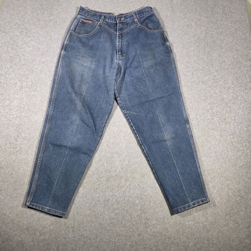 VTG Gitano Mom Jeans Womens 14 Short High Waisted Tapered Western V 80s Thrashed